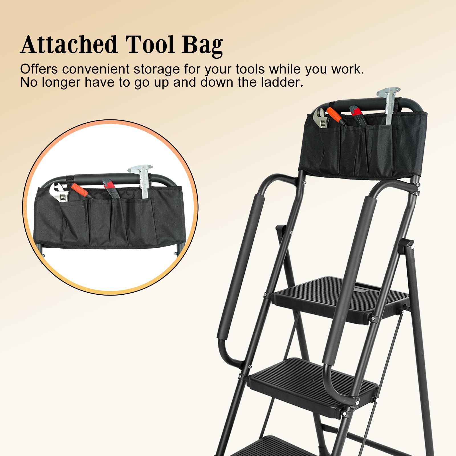 Step Stool Foldable Step Portable Folding Ladder Step Stool With