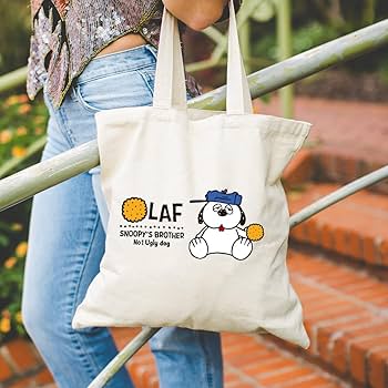 Amazon.co.jp: トートバッグ スヌーピー オラフ 手提げ袋 肩掛け