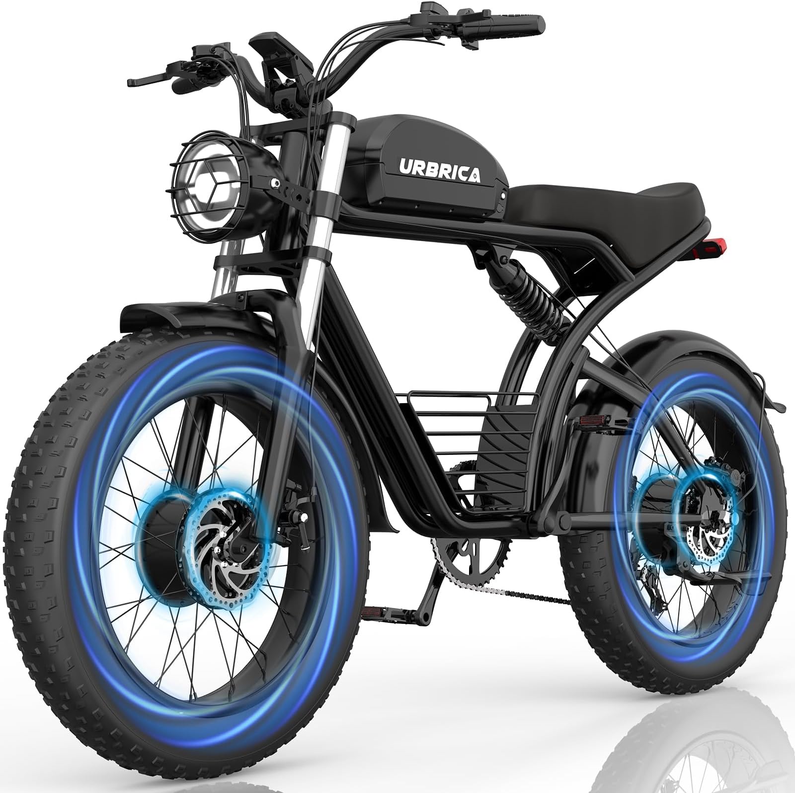 Electric Bike for Adults, 1500W/3000W 30-35MPH,48V23AH, Max 75Miles Electric Motorcycle 20" Fat Tire Dirt Bike, Shamano 7-Speed E-Bike