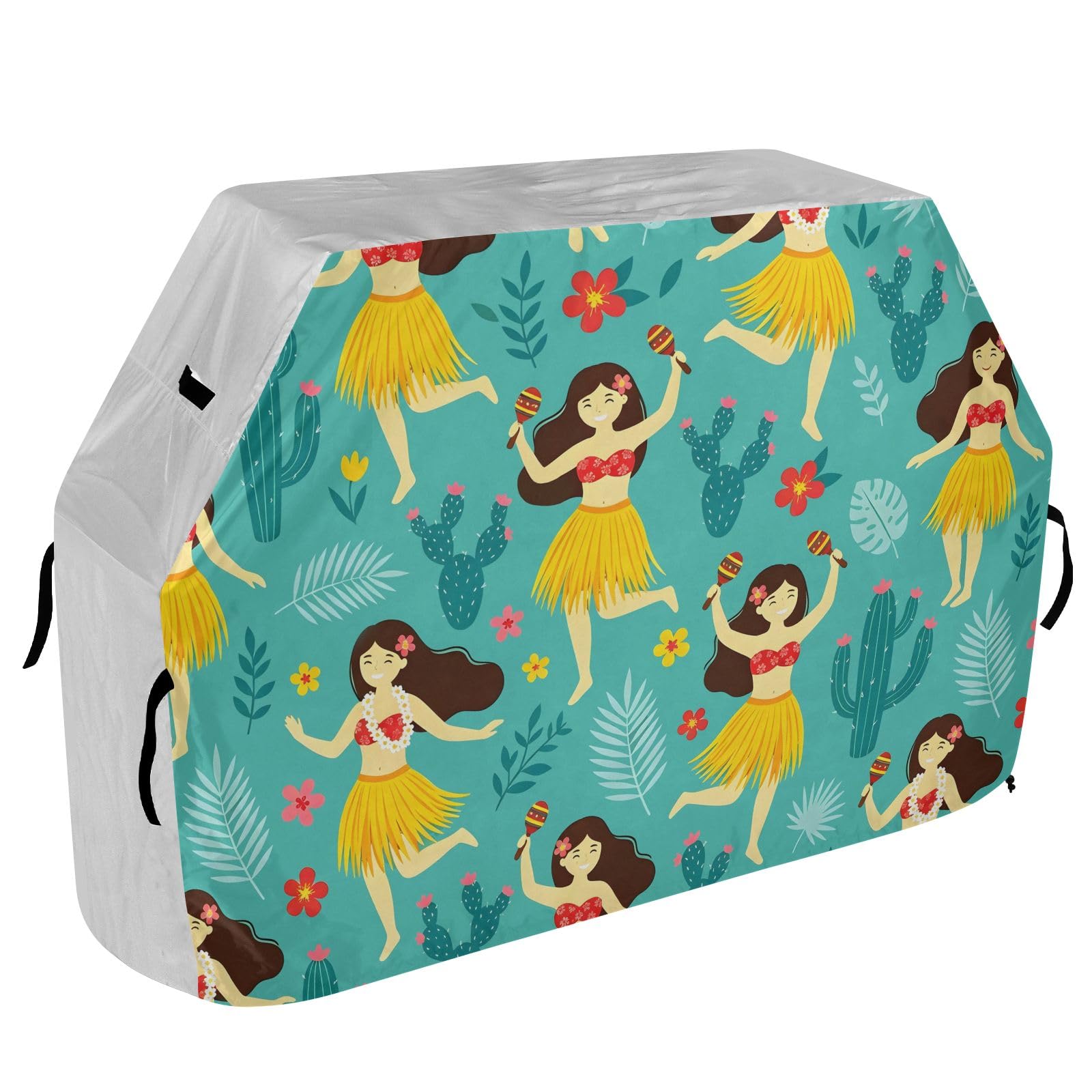 Copertura per barbecue hawaiana Hula Dance impermeabile resistente per barbecue all'aperto