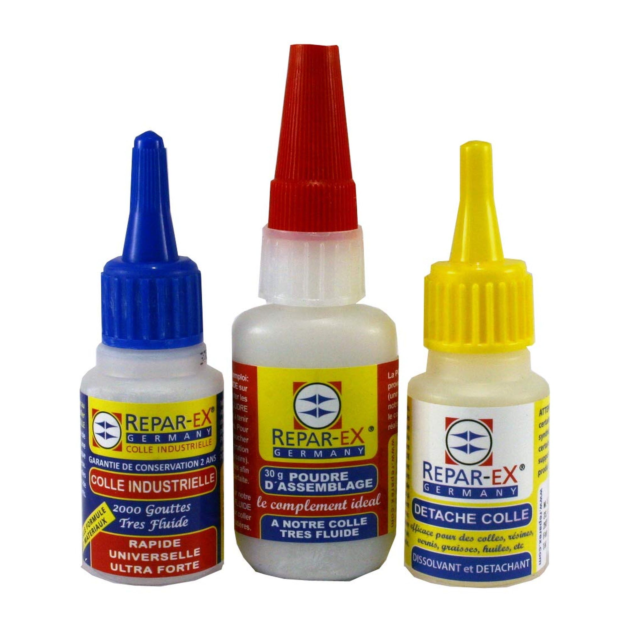 BRICOLAGEPRO - Zestaw kleju naprawczego 20g, 30g proszku do montażu i usuwania kleju 20ml - Wszystkie wsporniki