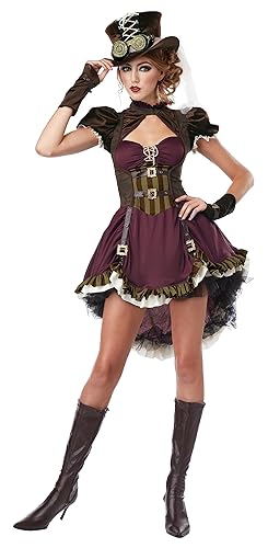 Adult Steampunk Girl Sexy Costume - Medium Brown