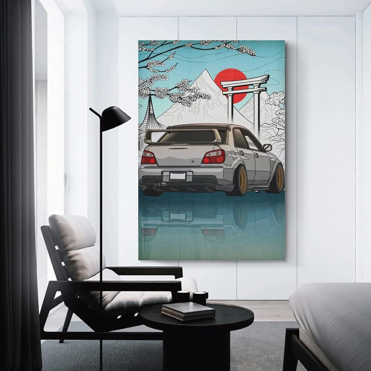 Fbroceh JDM WRX STI Car Poster Silver Gray Vintage Poster Decorative Painting Canvas Wall Art Living Room Posters Bedroom Painting 12x18inch(30x45cm) - Image 3