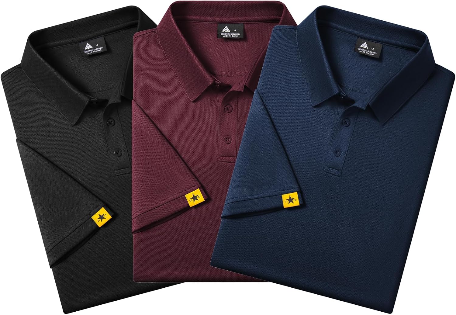 SECOOD 3 Pack Polo Shirts for Men Short Sleeve Moisture-Wicking Golf Shirts Athletic Casual Collared T-Shirt - Image 3