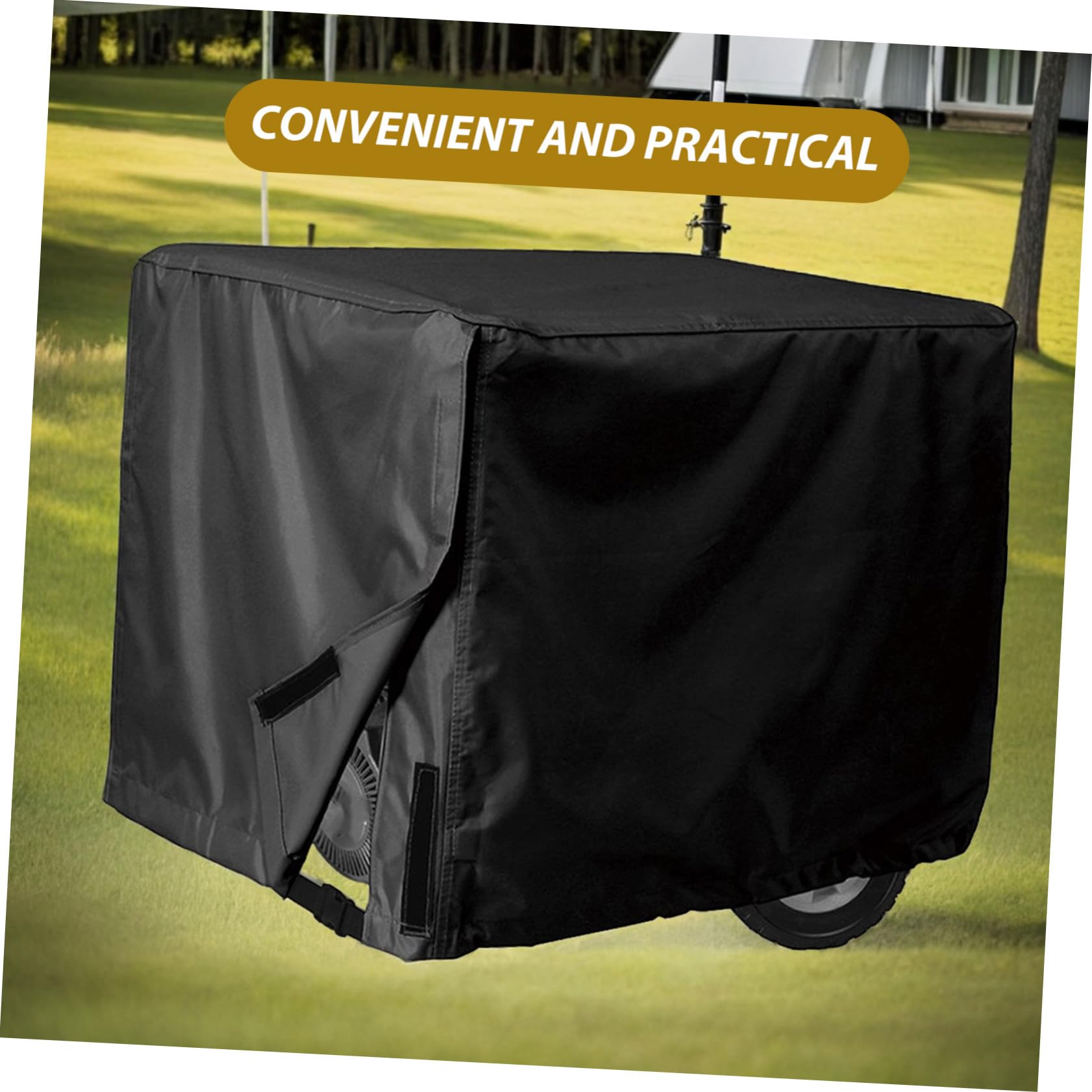 Funda para Generador Resistente Oxford y Transpirable Cubierta Protectora para Exteriores Ventilación Segura Camping Construcción y Emergencias Negra