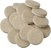 Vista 1 de SoftTouch Almohadillas de fieltro autoadhesivas redondas de 1 pulgada para muebles, protegen las superficies de arañazos y daños, color beige