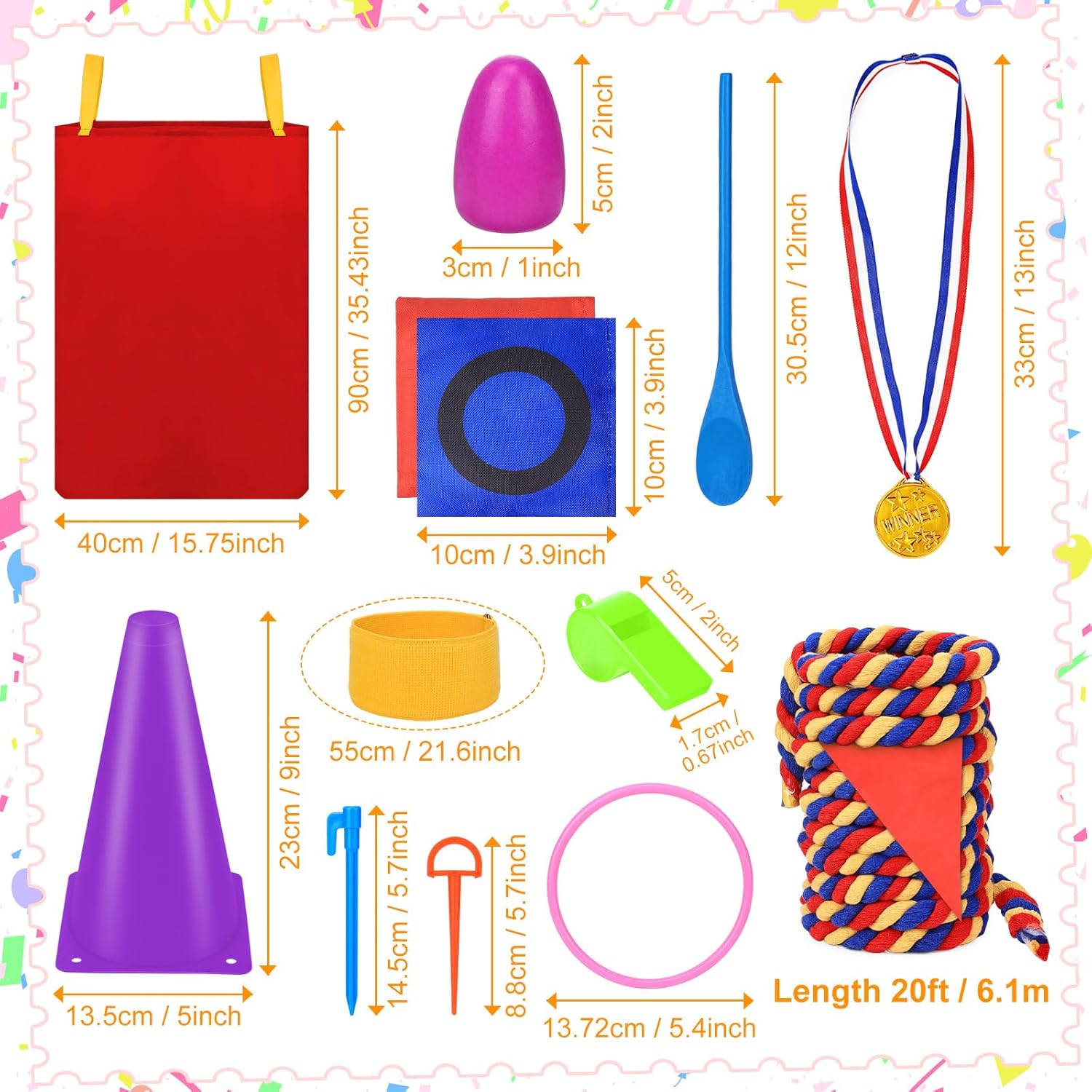 91Pcs Carnival Outdoor Games Potato Sack Race Bags for Adult and Kids Tug of War Rope Egg Spoon Bean Bags Ring Toss 3 Legged Relay Race Giant Tic Tac Toe Game Outdoor for Field Day Game Birthday Party