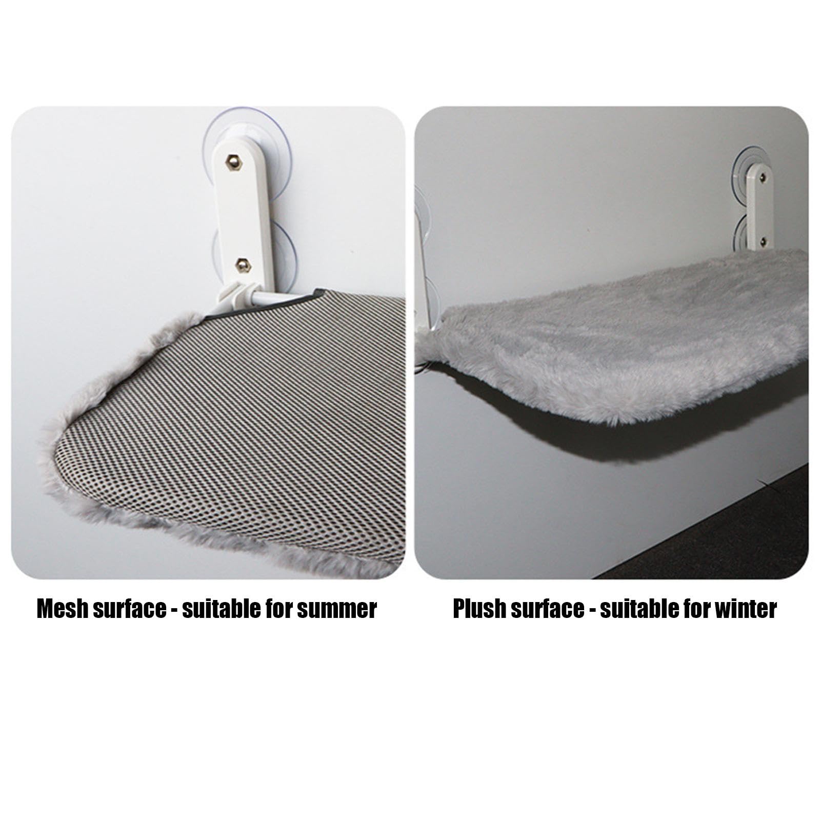 Hamaca de dragón barbudo | Percha plegable con ventosa para reptiles, hamaca gris con cremallera, cama que ahorra espacio para descansar, dormir y jugar