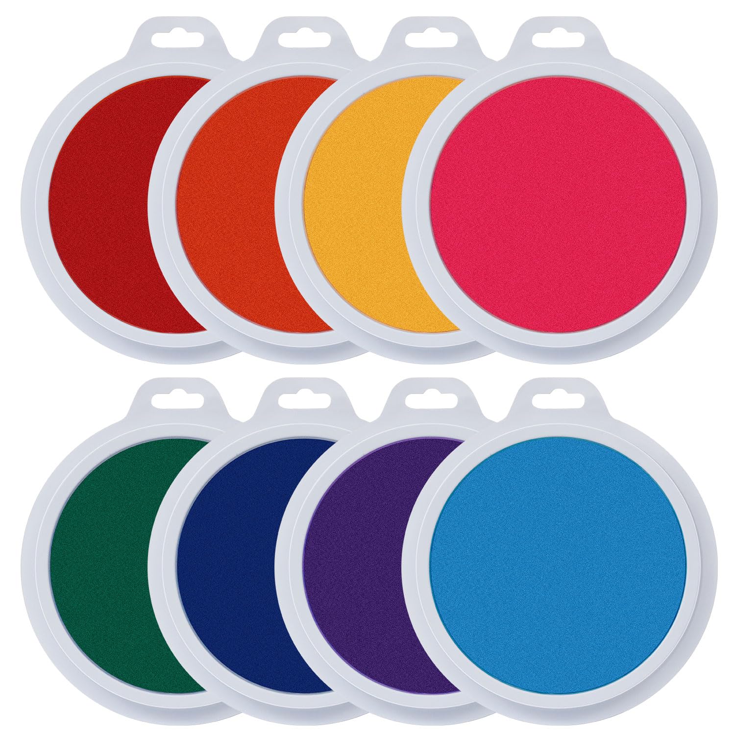 Photo 1 of 7-Inch Extra-Large Washable Rainbow Stamp Pads for Kids – Vibrant Ink Set for Handprint Art, Card Making, Fabric Painting & Creative Crafting