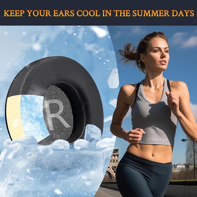 Almohadillas refrigerantes SOULWIT de 80 mm para auriculares Pioneer DJ HDJ-CUE1, cojines para orejas con espuma de aislamiento acústico de alta densidad miniatura 7