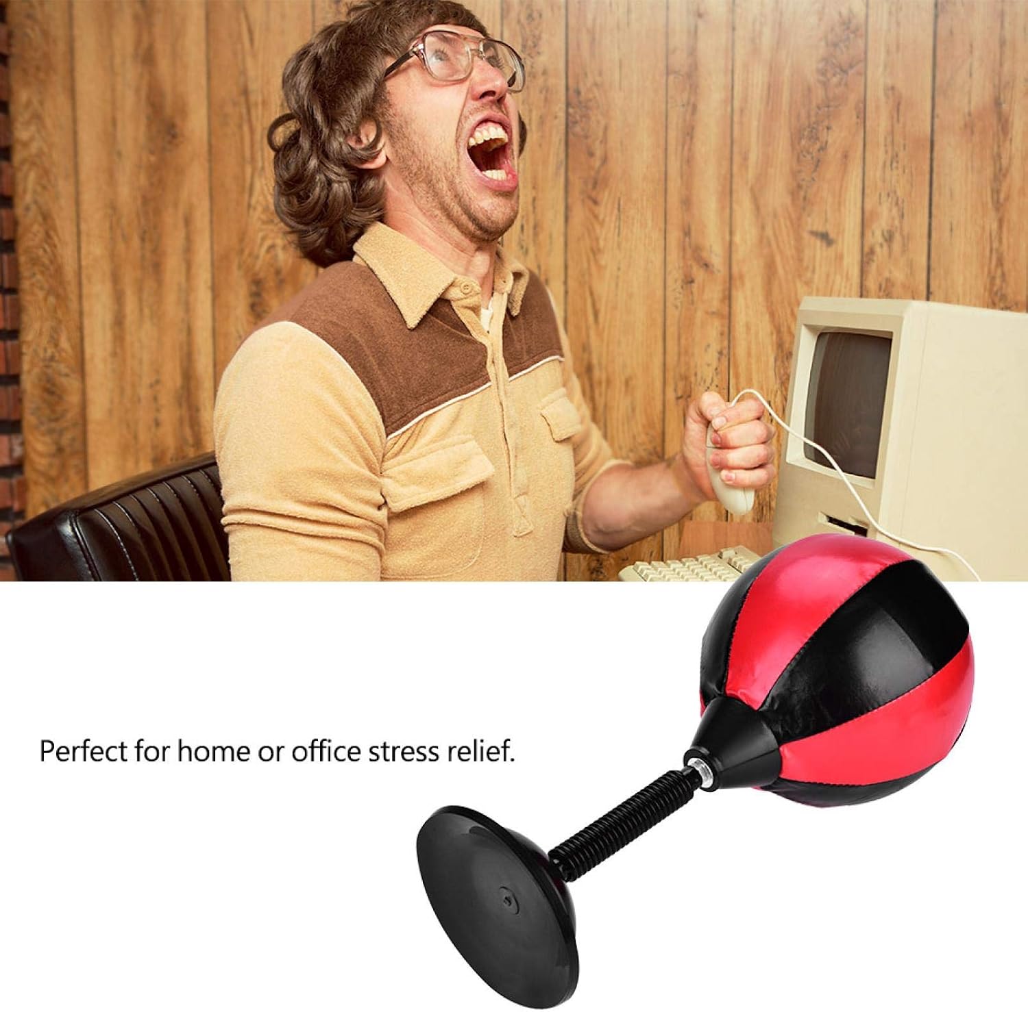 EVTSCAN Desktop Punching Bag PU Speed Ball Toy Stress Relief Adult Sport Boxing Training Desktop Punch