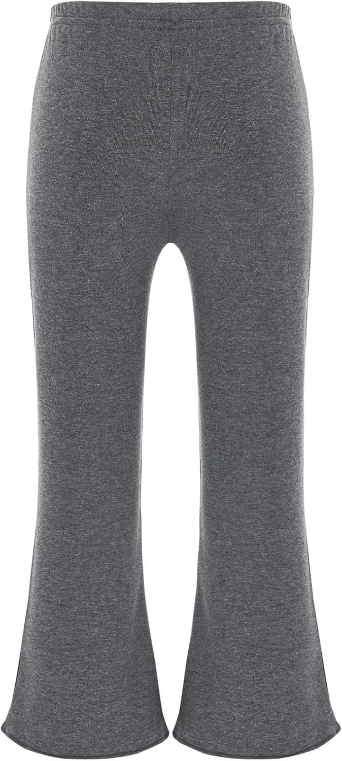Toddler Baby Kids Girls Ruffle Flared Leggings Skinny Tight Cotton Stretchy Pants Bell Bottoms Yoga Trousers