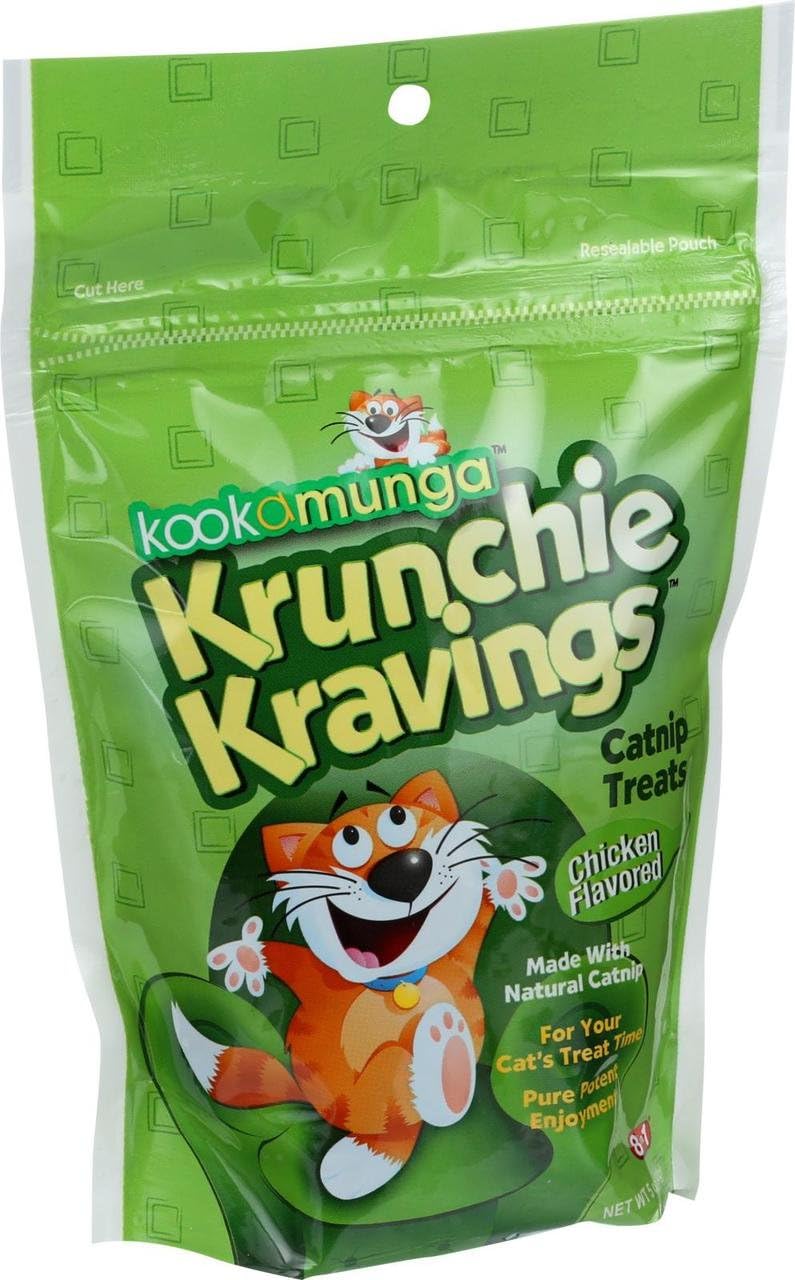 Kookamunga Krunchie Kravings Catnip Treat, Chicken, 5-Ounce