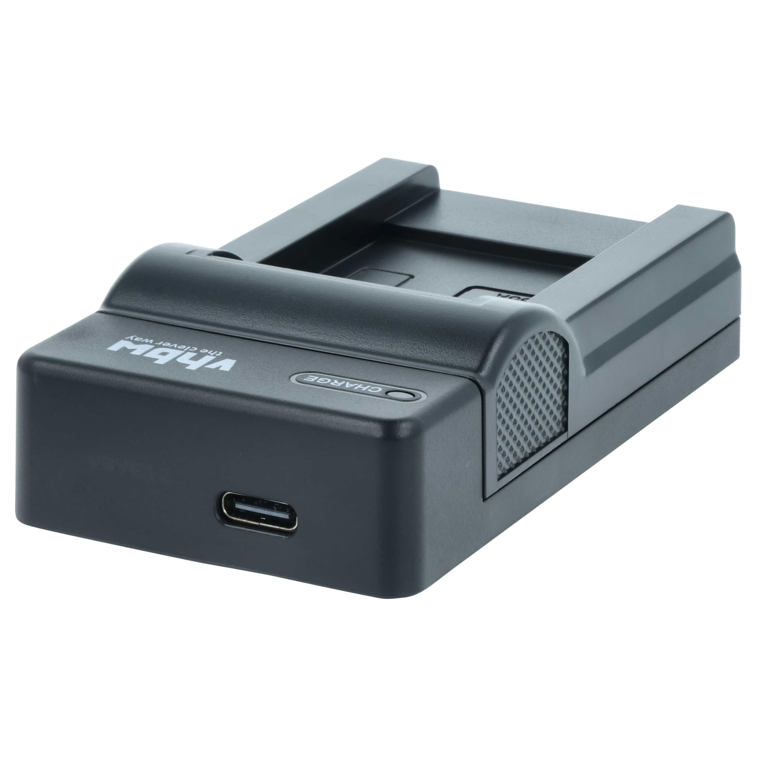 vhbw caricabatterie USB compatibile con Samsung PL90, PL100, PL120, PL170, PL171, PL200 batterie di videocamera, reflex - Stazione di ricarica