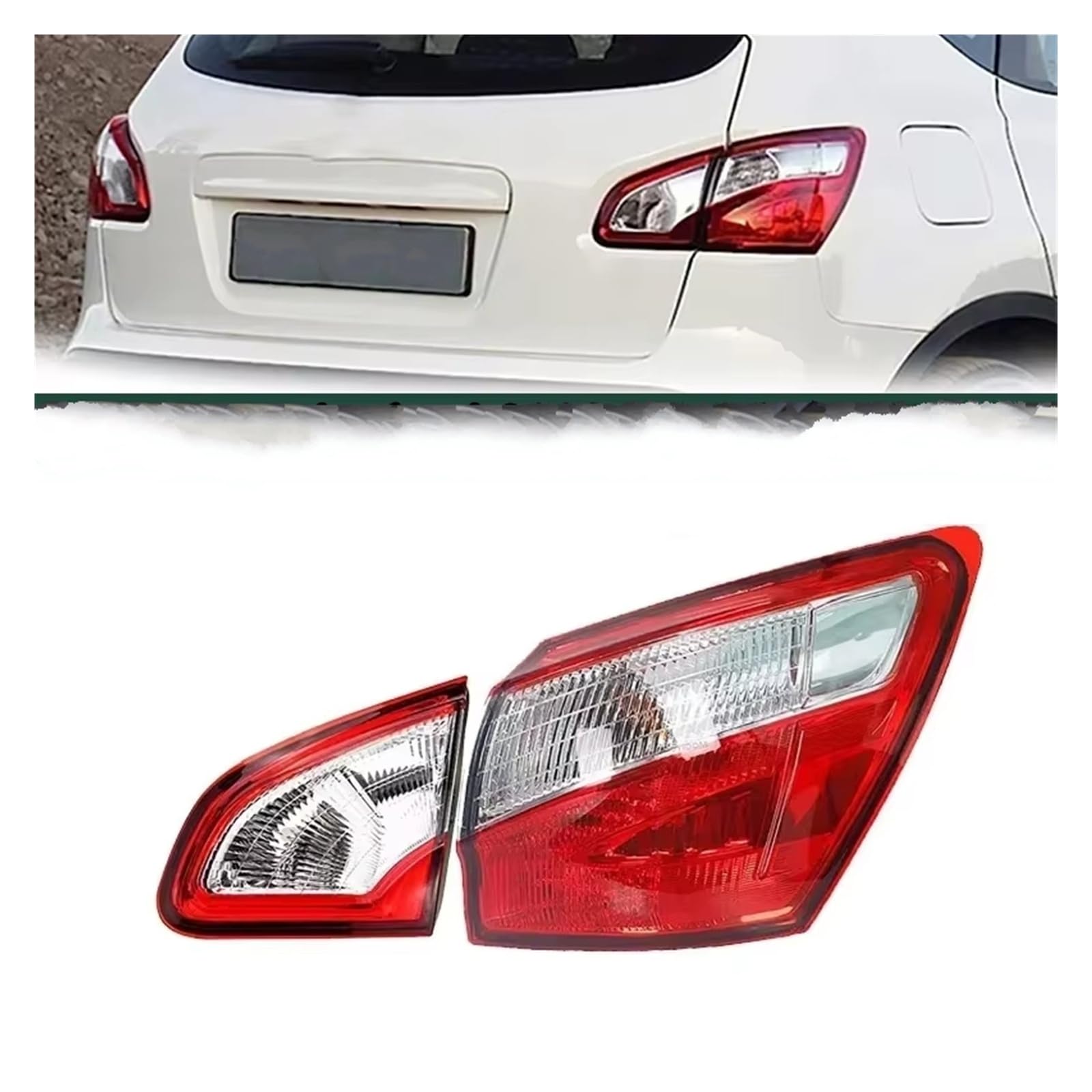 Faro Trasero Para Nissan Para Qashqai 2008 2009 2010 2011 2012 2013 2014 2015 Luz Trasera Freno Intermitente Lámpara Antiniebla 26550-BR00A