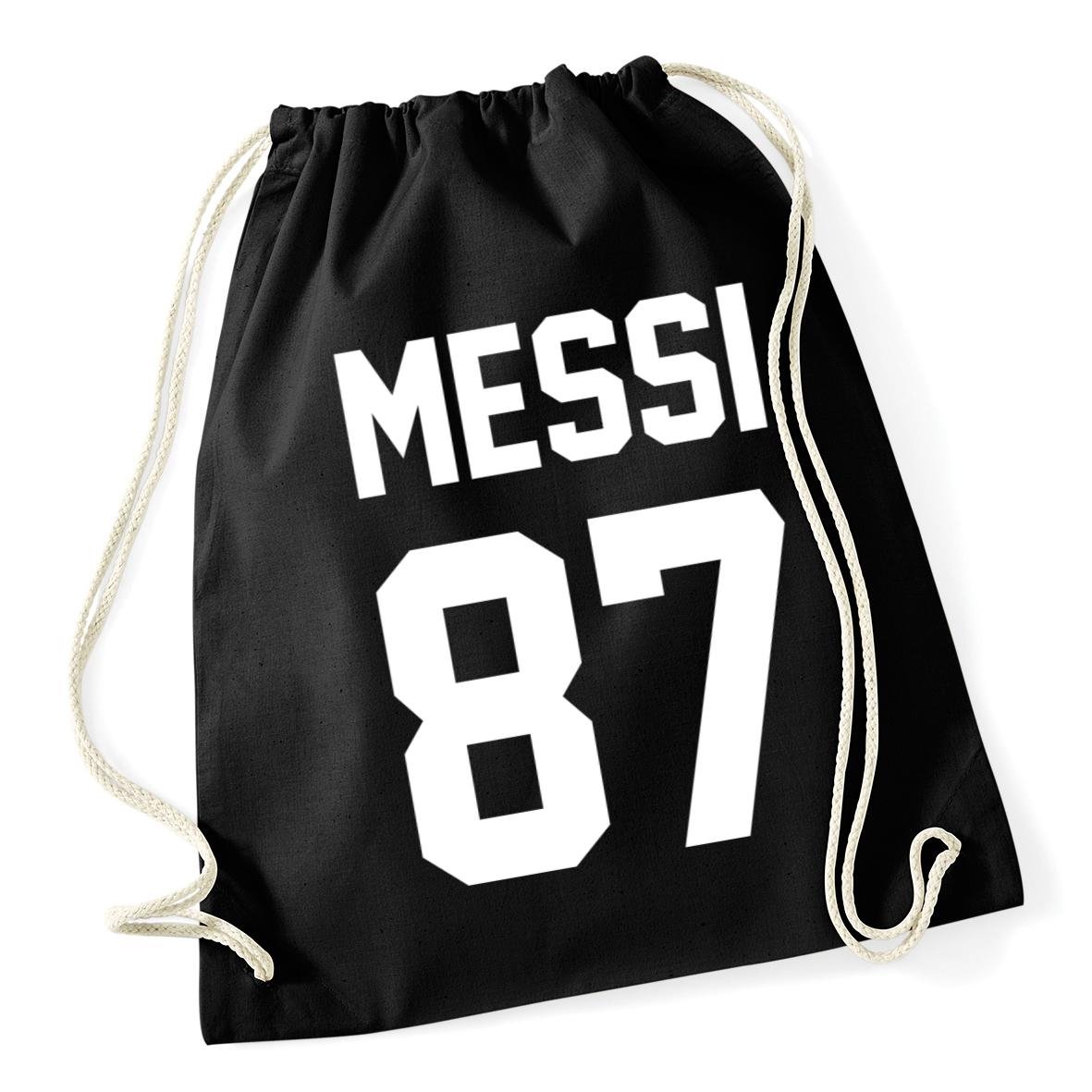 HippowarehouseMESSI Drawstring Cotton School Gum Kid Bag Sack 37cm x 46cm, 12 litres