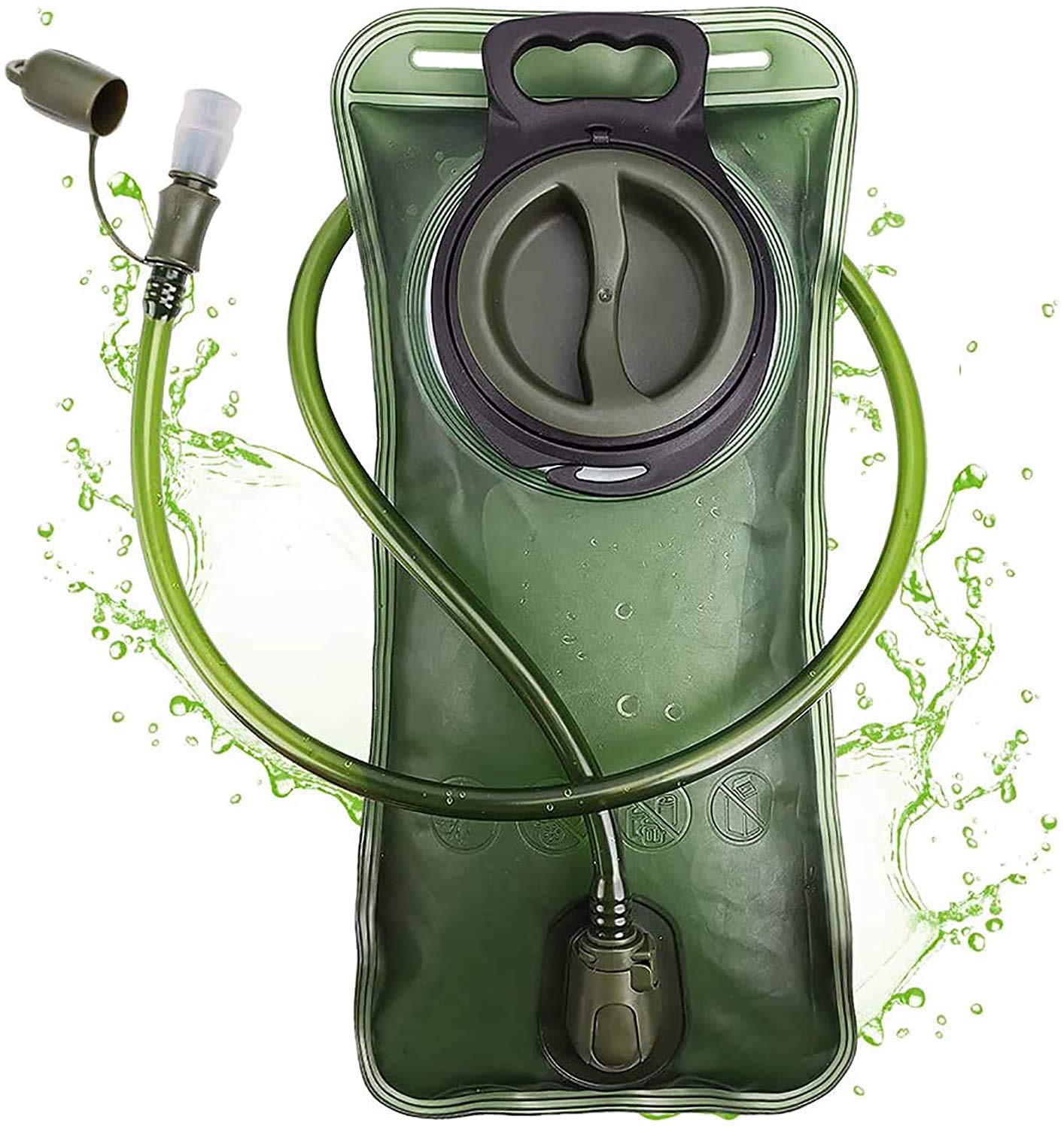 PUNDA Hydration Bladder 2 Litre BPA-Free for Hydration Backpack - Leak-proof Water Reservoir Replacement for Hiking, Cycling, Climbing and Running