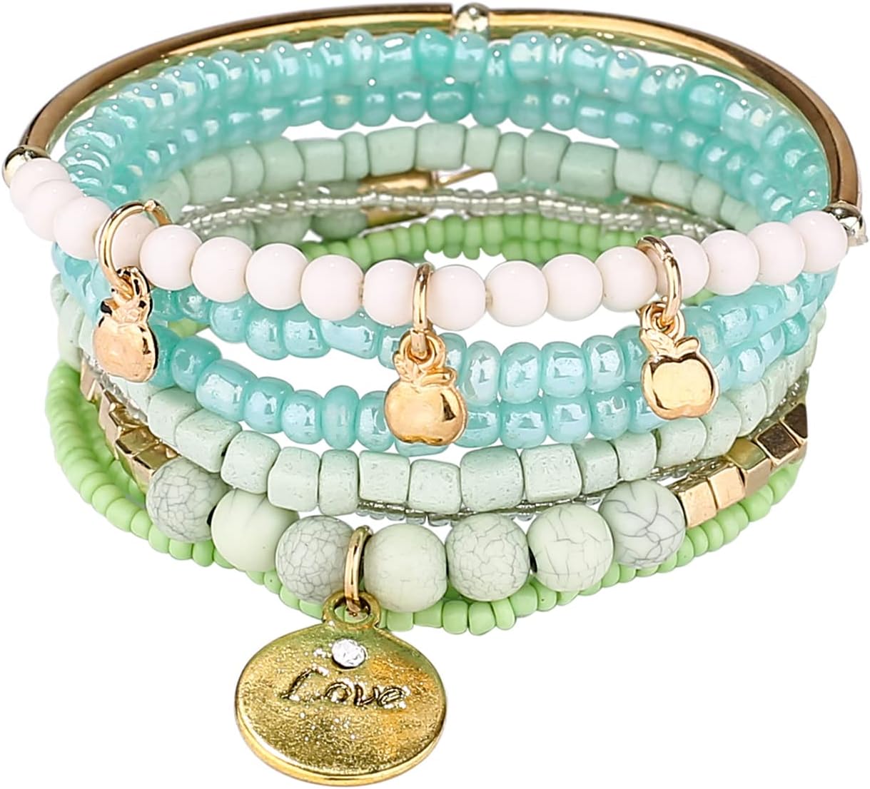 6 sets Bohemian Multilayer tassels bracelet Handmade Wrap Bracelets Bangle Jewelry Bracelets for Women