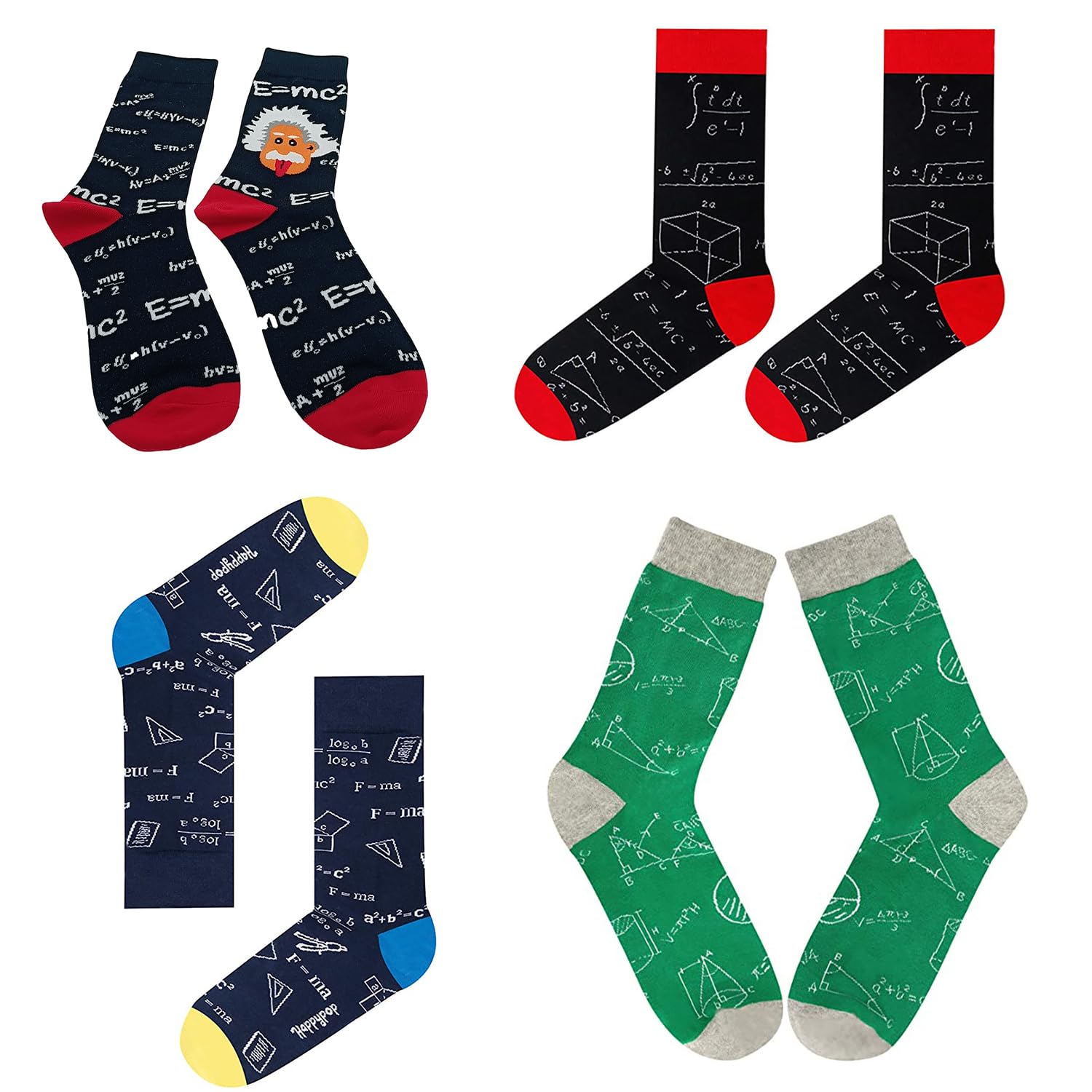 FGFD&OU Calze Uomo Donna Calzini Divertenti Cotone Calzini Fantasia Calze di Matematica Sportivi idee Regalo Regalo Natale Calzini
