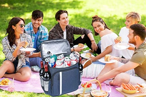 Miniatura 7 de FORICH Mochila enfriadora a prueba de fugas, aislada, impermeable, ligera, suave, para la playa, para hombres y mujeres, para trabajo, almuerzo,