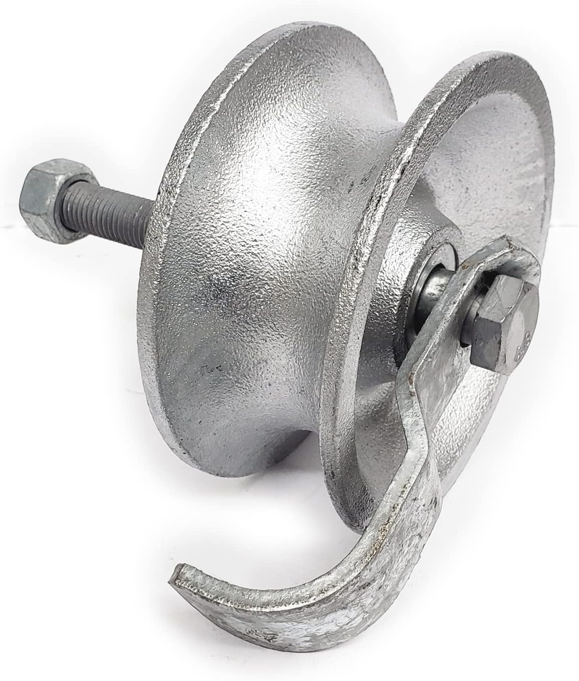 L.A Ornamental Rolling Gate Track Wheel for Sliding Chain Link Fence Heavy Duty Cast Iron Wheel 5 with Galvanized coating, Rear Roller Guide with Hardware