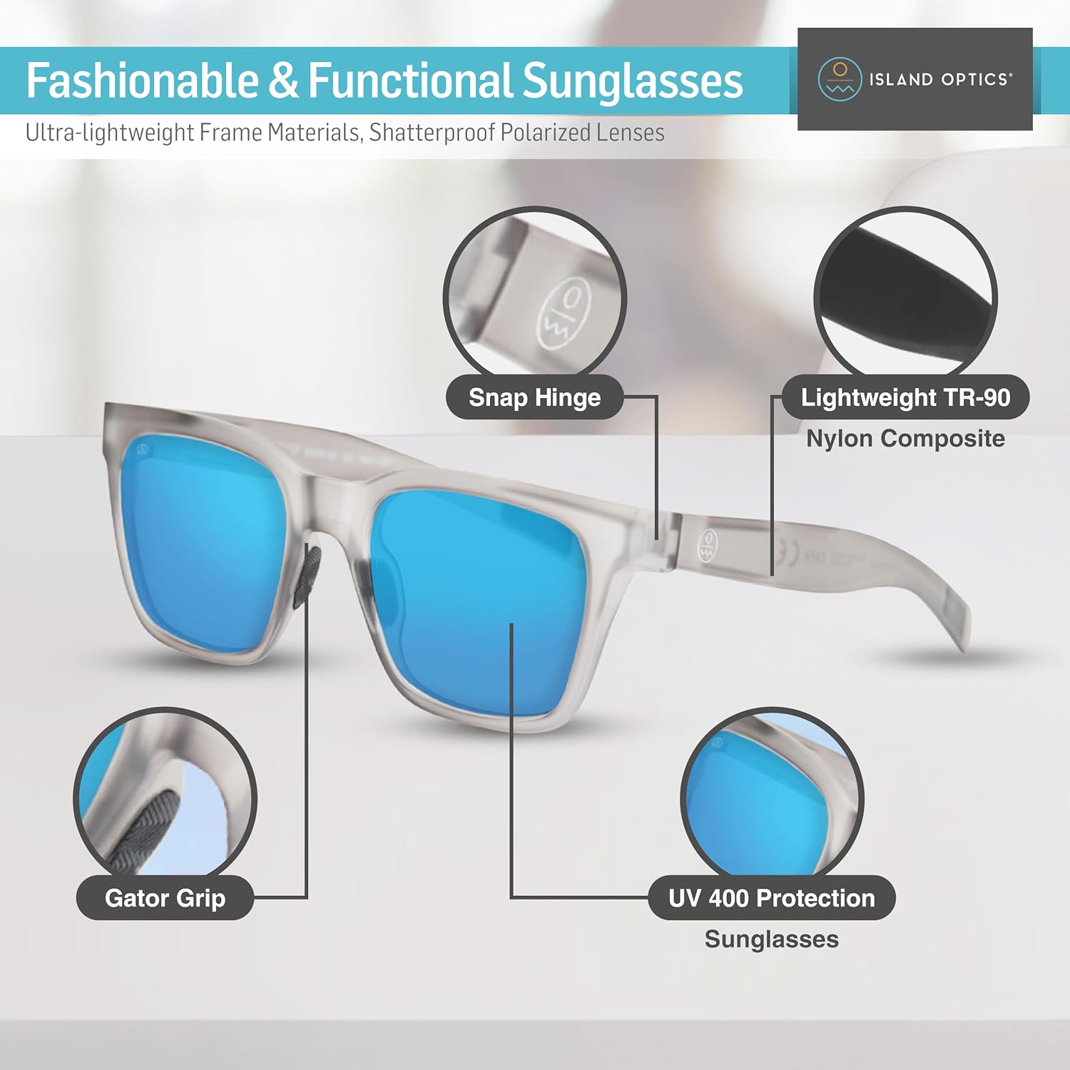 Capa Sunglasses by Island Optics – Polarized, Sharp, and Durable for Fishing, Boating & Outdoor Adventures