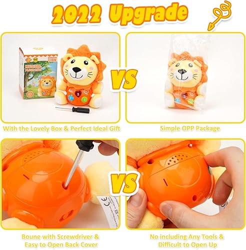 Miniatura 4 de Juguetes para bebés de 6 a 12 meses, juguete musical de león para niños y niñas, recién nacido a 1 año