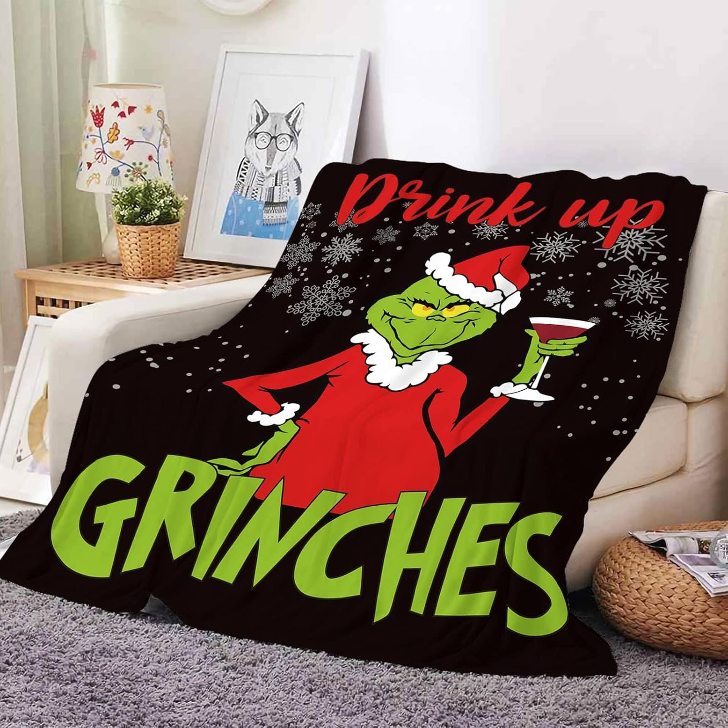 Grinchmas Christmas Blankets and Throws, Green Monster