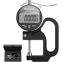 Digital Thickness Gauge, 0-25.4mm Electronic Thickness Gage Tool