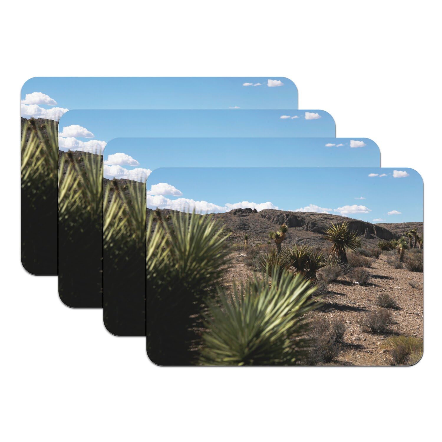 Dessous en caoutchouc agave desert 39,5x28,5 cm grand format x4
