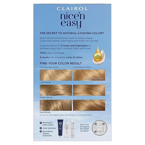 Miniatura 2 de Clairol - Tinte permanente Nice'n Easy para el cabello, color rubio claro 9, paquete de 1 unidad