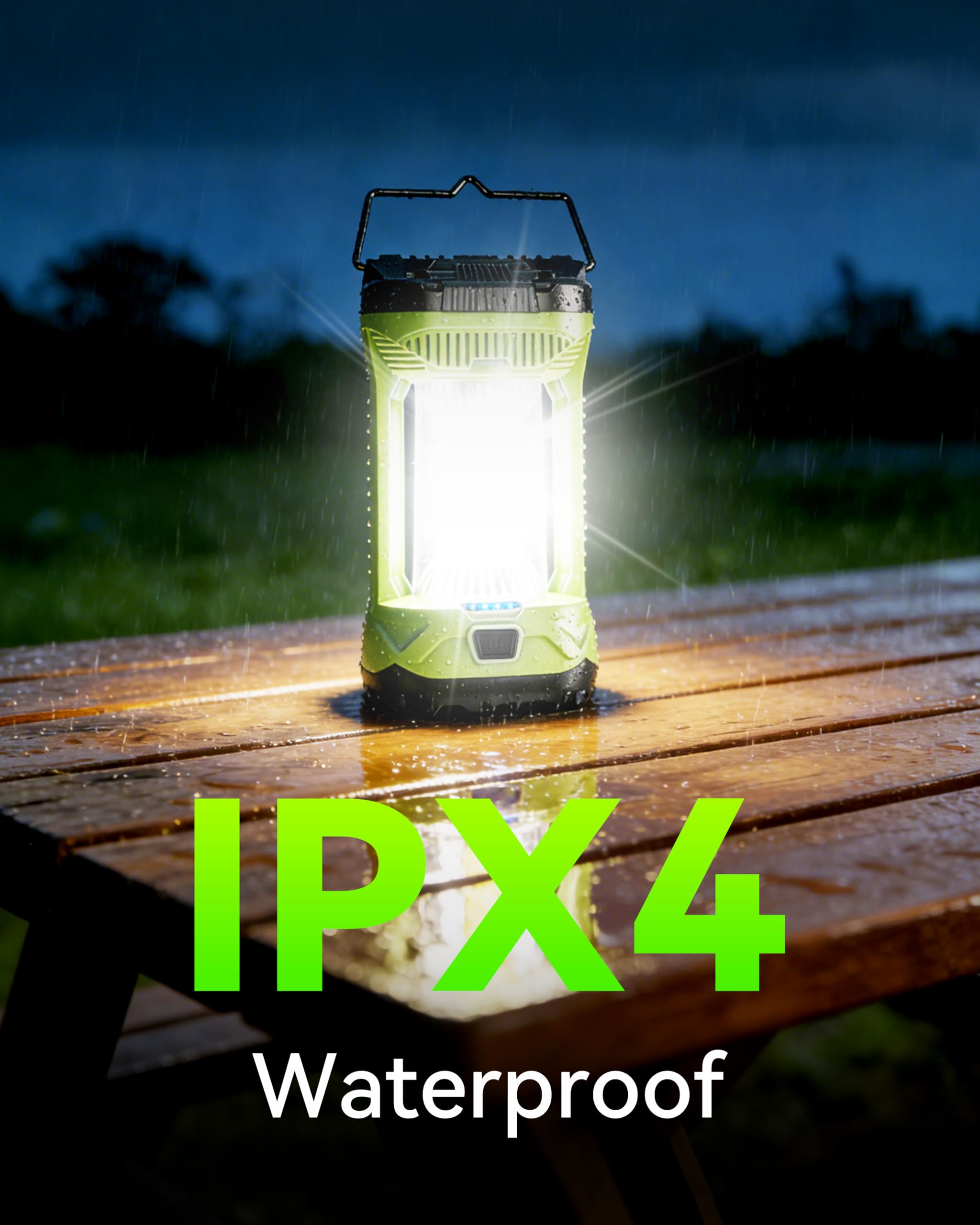 AlpsWolf Lanterna da campeggio ricaricabile, 4000LM LED Lanterne per interruzioni di corrente, 4600mAh Super Bright Portabl Lanterna & Luci per Emergenza, uragano, Campeggio
