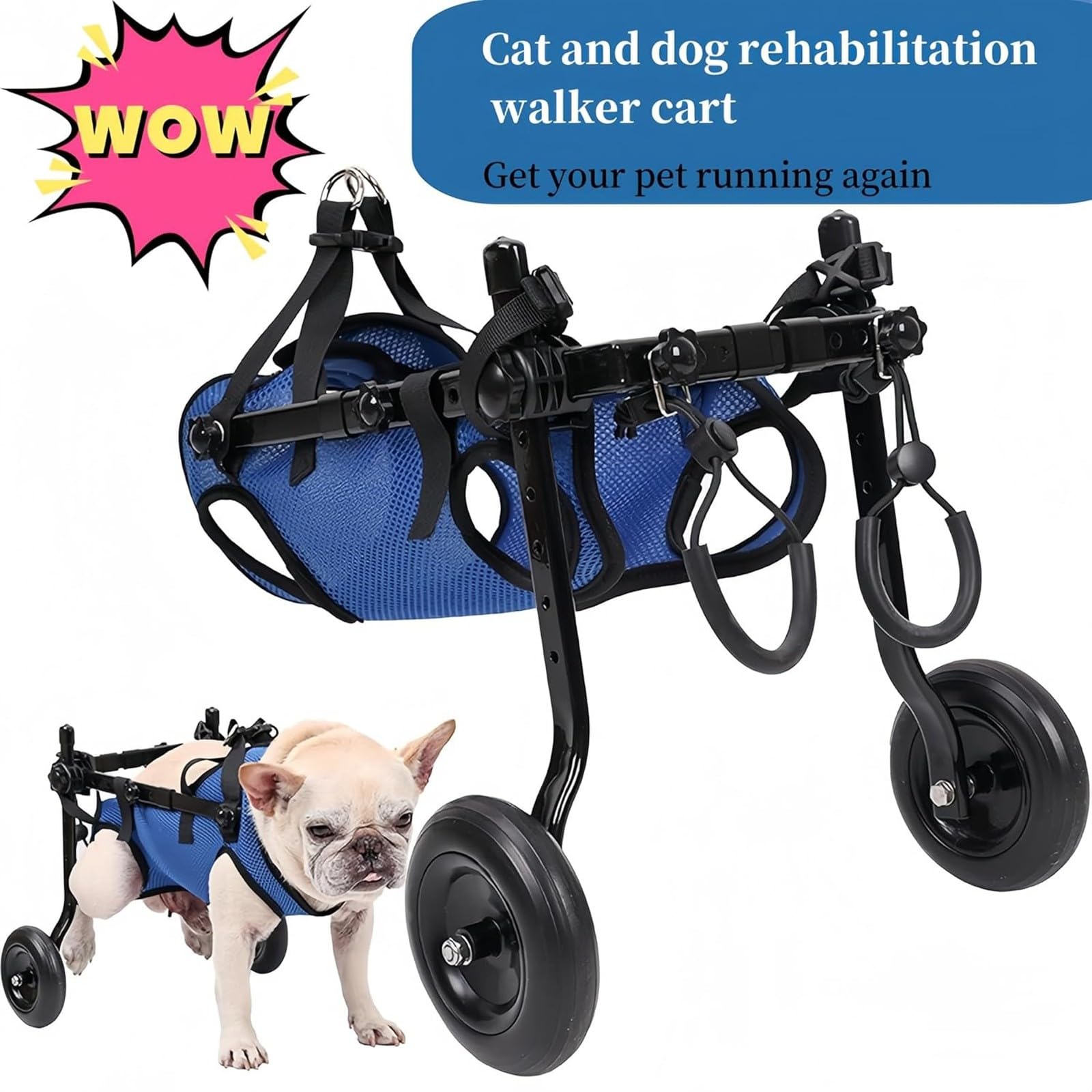 Passeggini Per Carrozzine Per Cani, Carrozzine Per Cani Per Camminare Con Zampe Posteriori Disabili, Carrello Per La Mobilità Della Carrozzina Per Cani(Small)