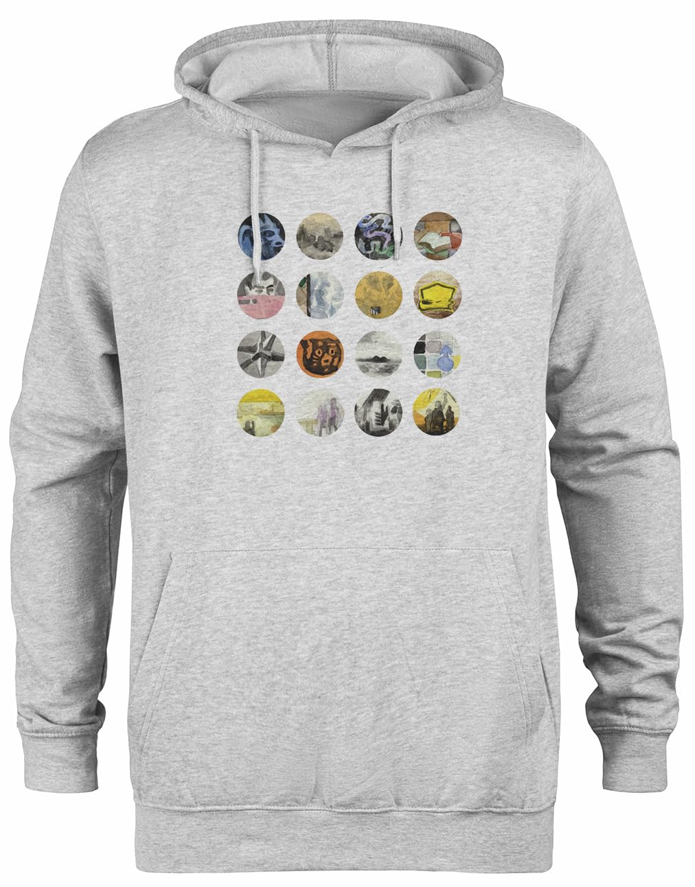 Pull à capuche Le Petit R.E.M. sweat gris unisexe en maille douce de qualité - 3