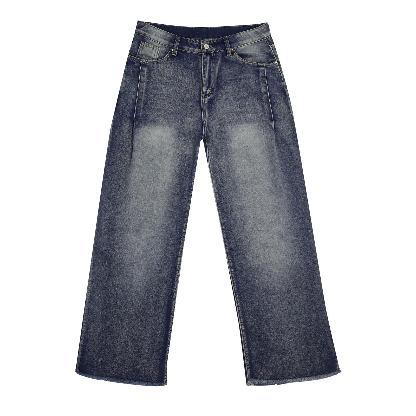 Vaqueros Para Mujer Bajita Elásticos Bolsillos Pantalones Trabajo Bootcut Mezclillas Bolsillo Deportes Campana Elefante Tiro Corte Recto Lavado Clásico Diseño Holgado Estilo Comodidad Superior