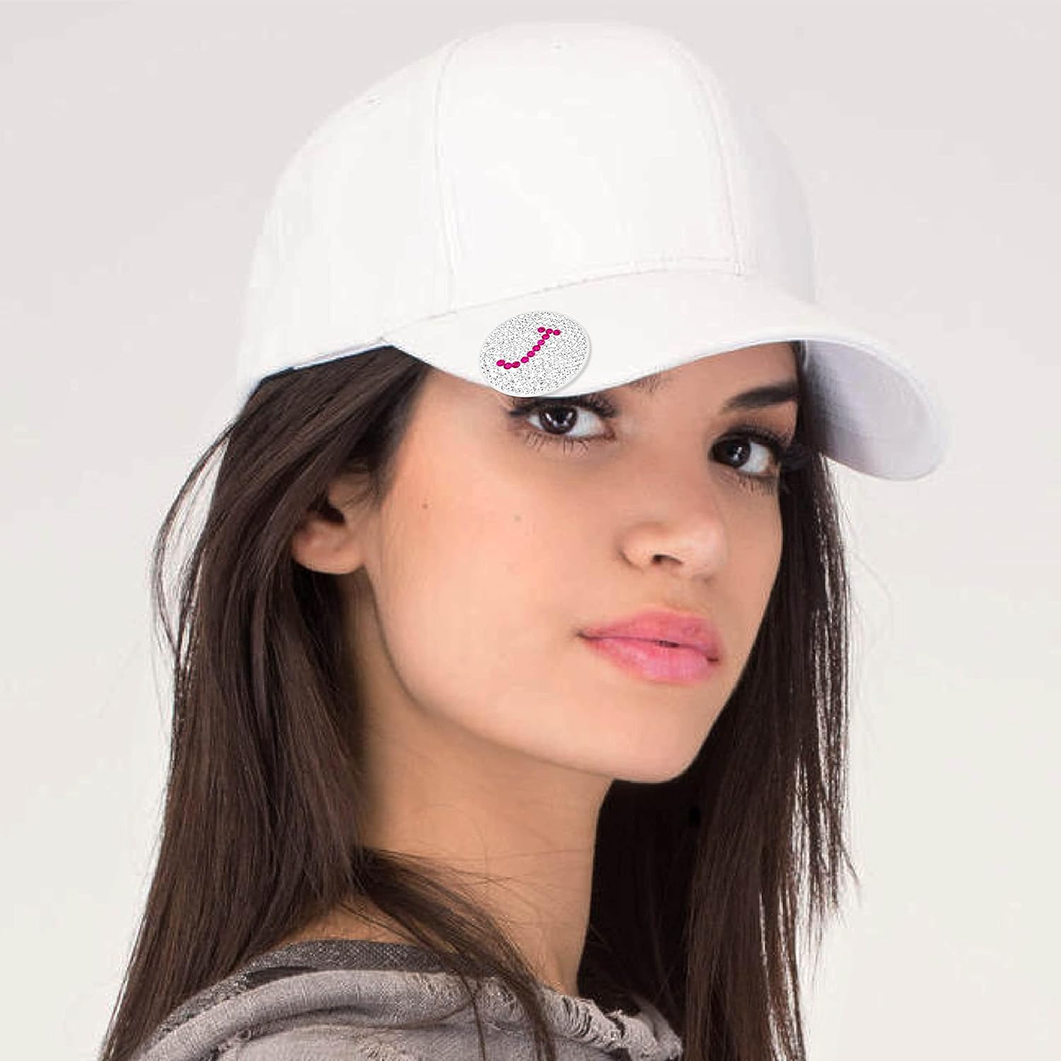 review Navika J- Initial Micro Pave Crystal Ball Marker (Pink) w/Pink Hat Clip