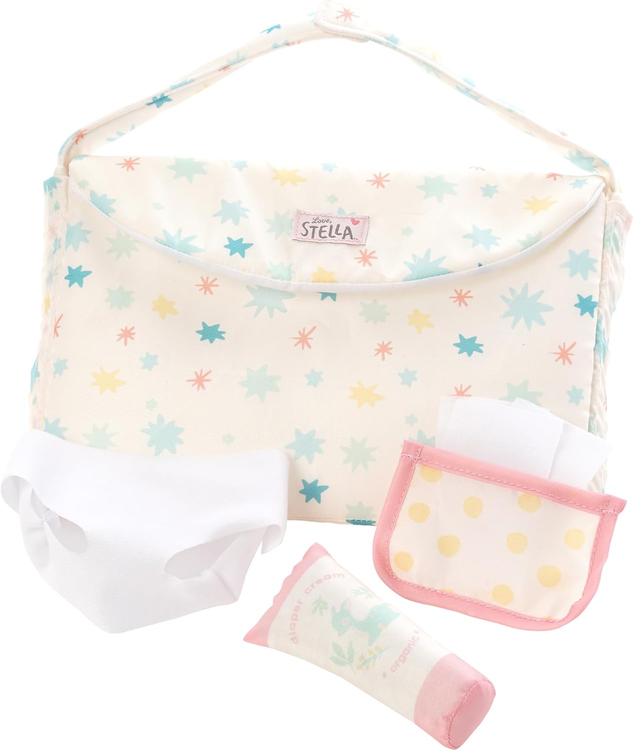 Love, Stella 6-Piece Diaper Bag Changing Mat Combo for Soft Dolls by Manhattan Toy