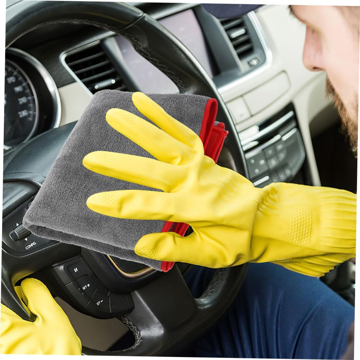 3pcs Car Drying Towels Ultra-Absorbent Vehicle Wash Towels Reusable Microfiber Dry Cloths for Auto Exterior Cleaning and Detailing
