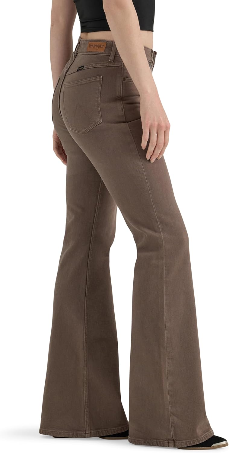 Wrangler Womens Women’s High Waisted Fierce Flare Jean