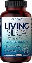 Living Silica ORGONO Mineral-Based Collagen Booster Capsules | Silica-Based | Supports Collagen & Elastin for Joint & Bone Support, Glowing Skin, Strong Hair & Nails | 120 Capsules