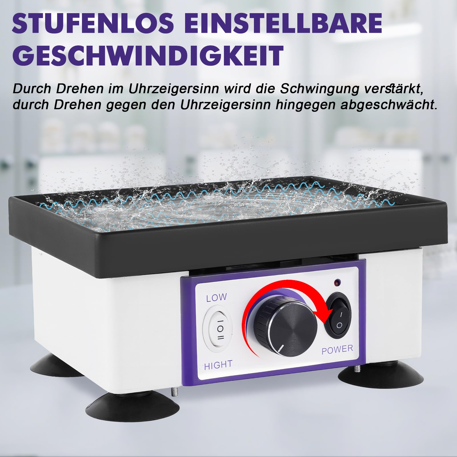 YUCHENGTECH Rüttelplatte Gips 120W Lab Equipment | Einstellbar Geeignet für Gips Harz und Backanwendungen