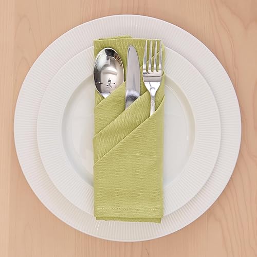 Vista 72 de Encasa XO Juego de 12 servilletas de tela color azul cobalto, 17 x 17 pulgadas, servilletas de cena de algodón de color sólido, servilletas de boda