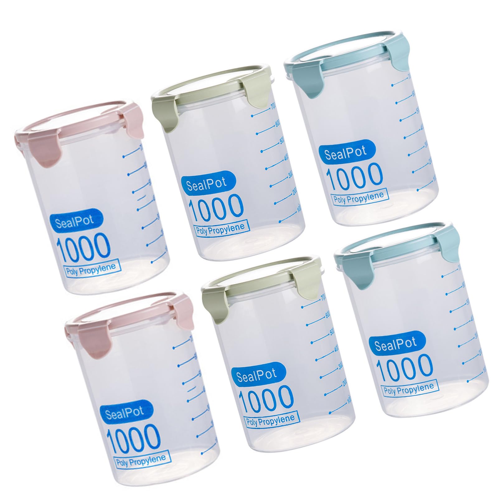 yanwuwa Clear Sealed Kitchen Containers for Organizing Grains Nut and Baking Ingredients Easy to Clean Dishwasher Safe Storage Containers