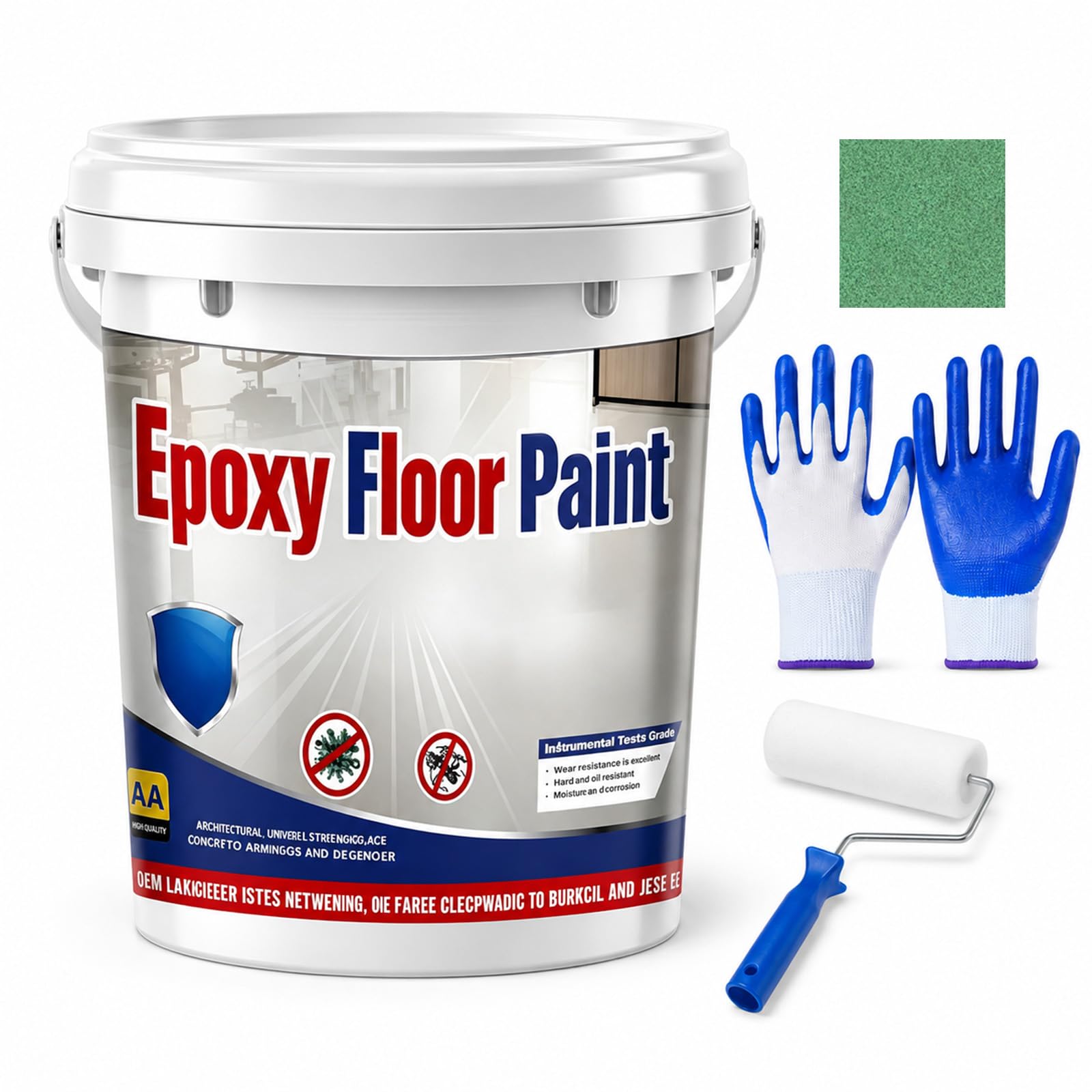 Peinture de sol époxy au sable brillant étanche 0.5kg