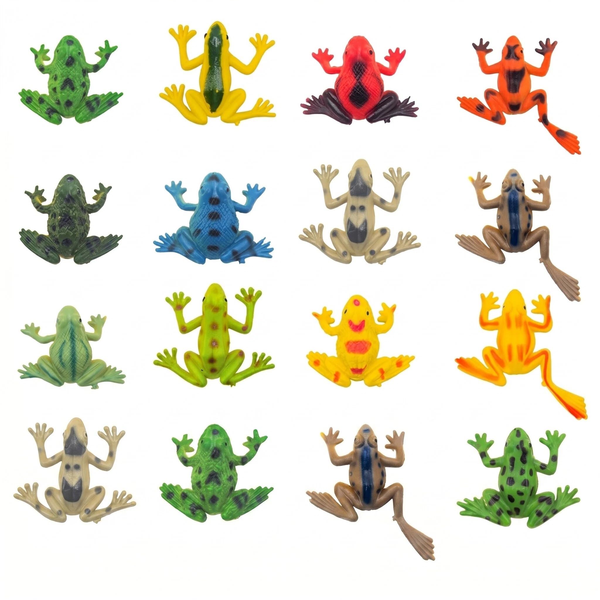 Comforso 12-Piece Realistic Frog Figurine Set, Assorted PVC Plastic Frogs Toy with Hand-Painted Details and Vibrant Colors, Multiple Species for Garden Decor, Diorama, Display, Party Favors