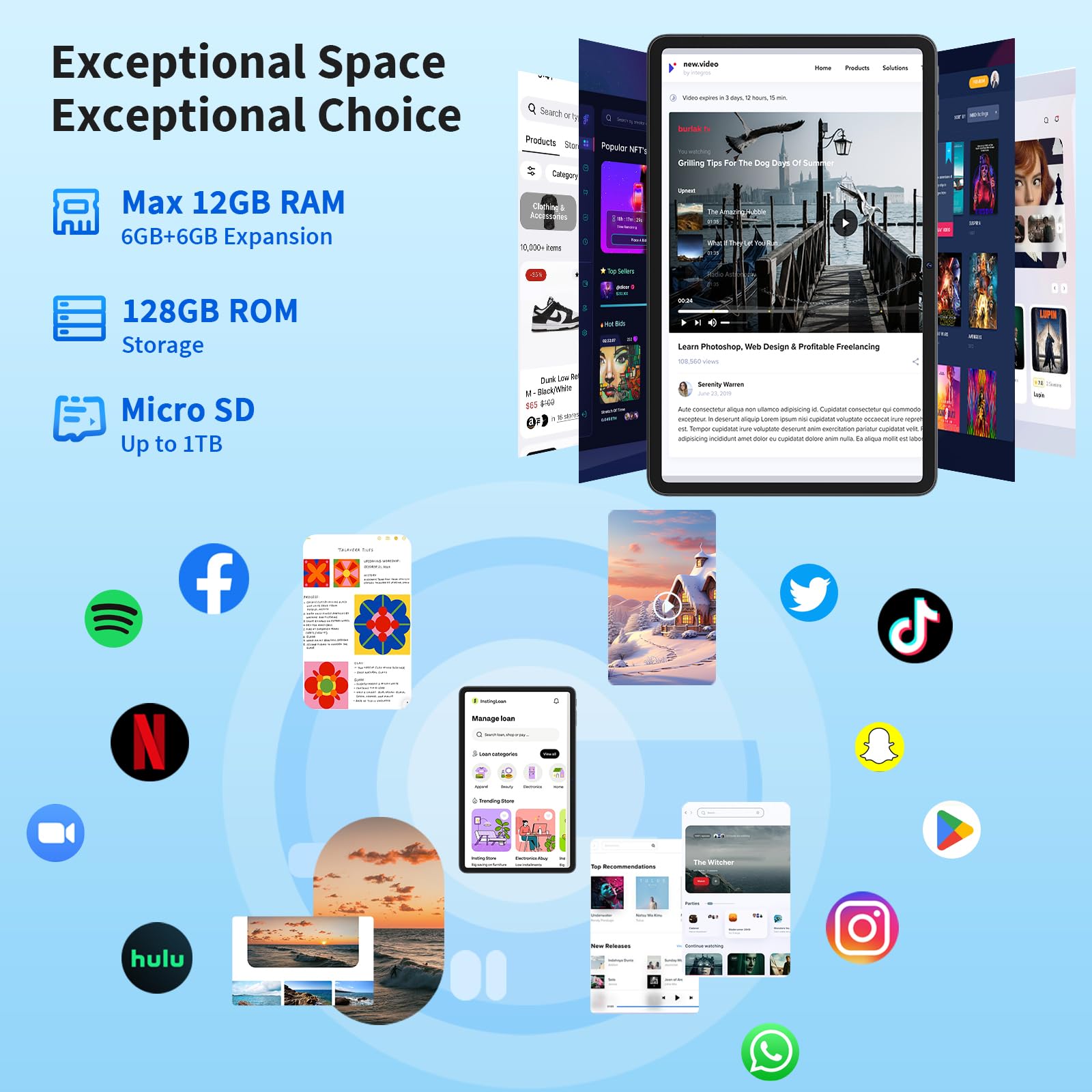 Amazon.co.jp: JJGJ Android 14 タブレット キーボード付き 12GB RAM