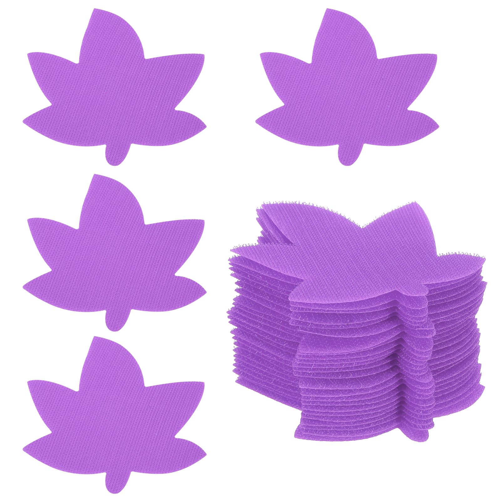 PATIKIL 4 Inch Carpet Spot Markers, 35Pcs Leaf Shape Floor Dots Markers Carpet Spots for Classroom Decoration Elementary Preschool Supplies, Purple