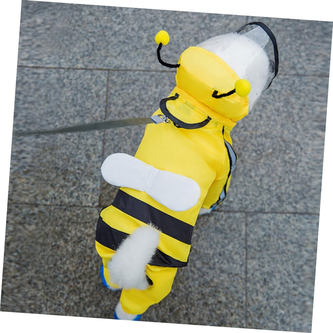 Bee Shaped Pet Raincoat Waterproof Dog Rain Jacket Small to Medium Size Stylish Rain Gear for Puppies and Dogs