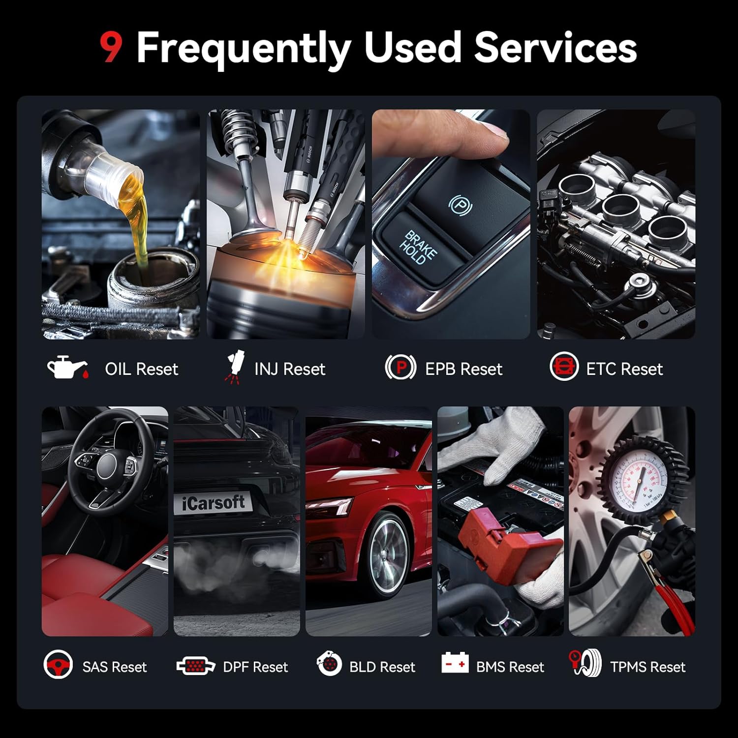 iCarsoft CR Genius(2005) OBD2 Scanner for All Vehicle, All System Scan Tool, Powerful Bidirectional Actuation Test/Full Reset/Battery Test Registration Car Code Reader, Touchscreen, Auto VIN/Scan