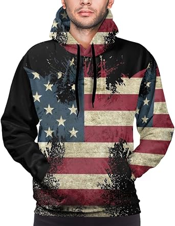 Usa Flag Unisex 3d Relistic Printed Hoodies For Men Women Cool Graphic Hooded Sweatshirt Small